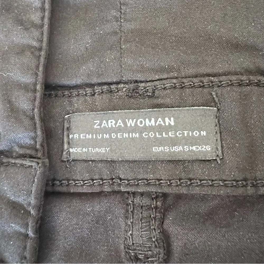 ZARA WOMAN Black High Waisted Pencil Skirt With Size S